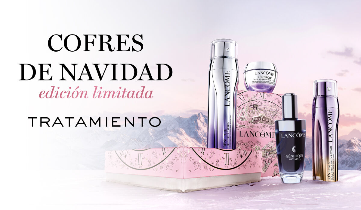 Cofres de regalo Lancome, ofreciendo una seleccion de productos en un elegante empaque, perfecto para regalar o mimarse a uno mismo.