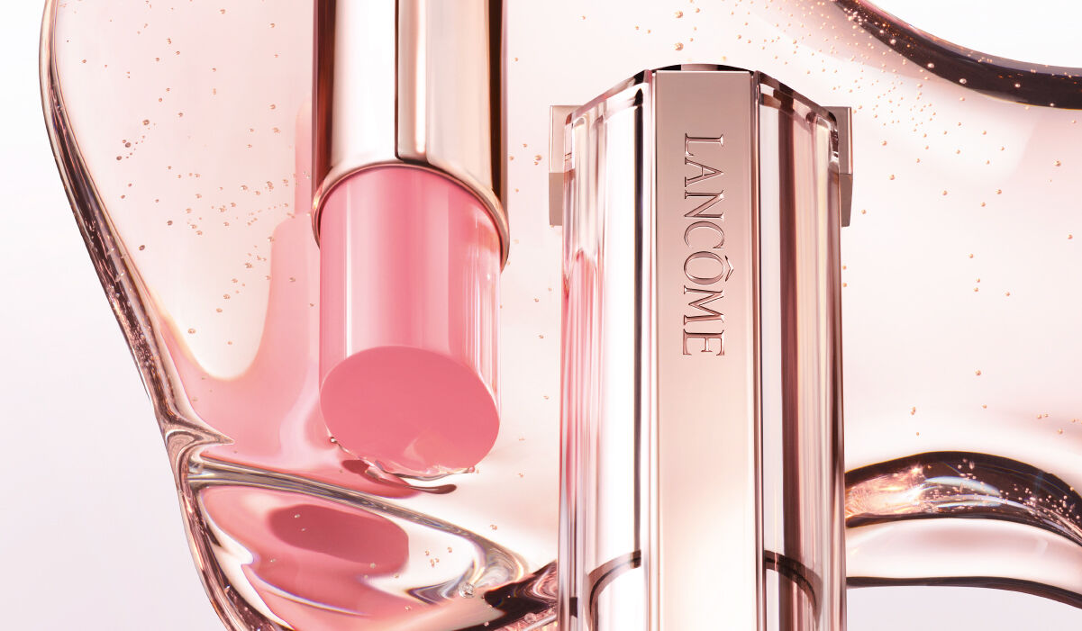 Banner movil de balsamos labiales de Lancome.