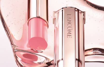 Banner movil de balsamos labiales de Lancome.