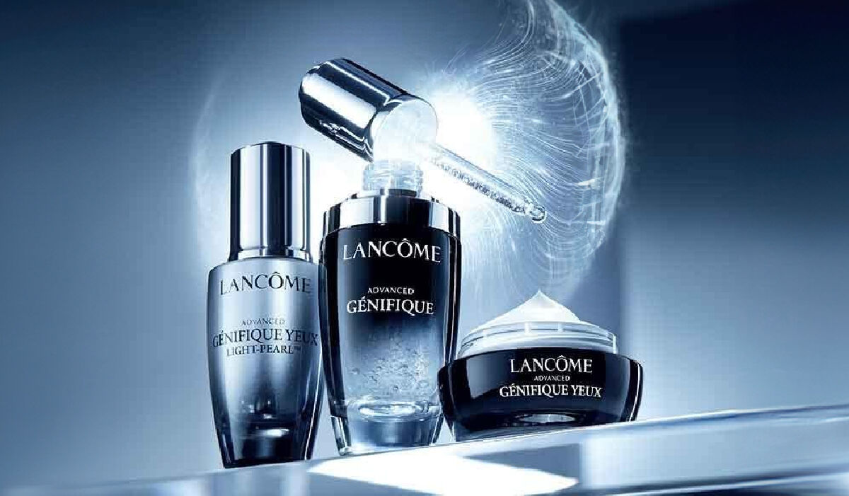 Tratamiento facial Genifique de Lancome, destacando su capacidad para revitalizar la piel y revelar su luminosidad natural.