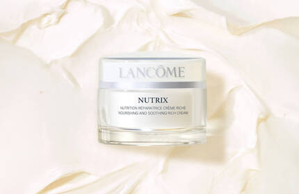 Crema hidratante Nutrix de Lancome, ideal para pieles secas y deshidratadas.